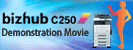 bizhub C250 デモムービーサイトへ