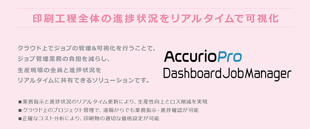 AccurioPro Dashboard JobManagerの提供価値